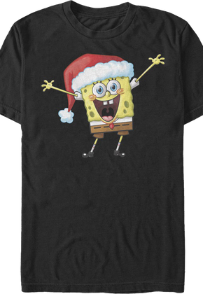 Vintage Santa Hat SpongeBob SquarePants T-Shirt