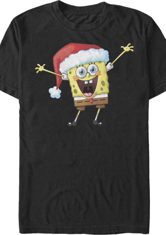 Vintage Santa Hat SpongeBob SquarePants T-Shirt - main product image