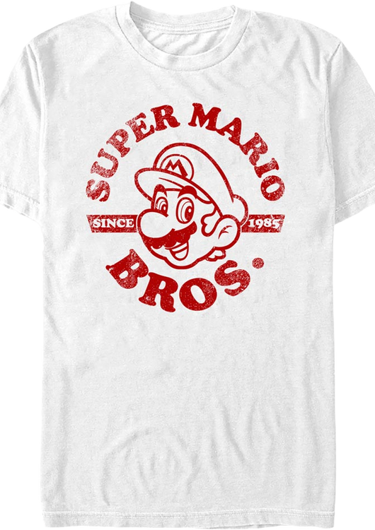 White Super Mario Bros. Distressed Since 1985 Nintendo T-Shirt - main product image