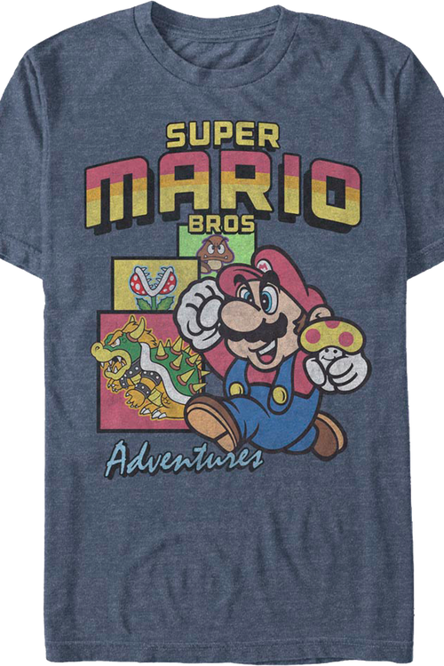 Super Mario Bros Tshirt Nintendo Vintage Super Mario Adventures