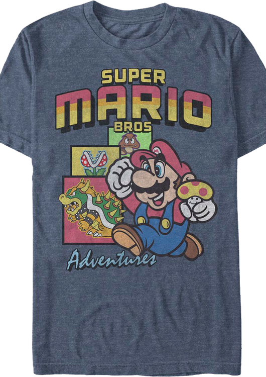 Vintage Super Mario Bros. Adventures Nintendo T-Shirt - main product image