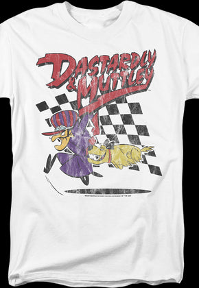 Vintage White Dastardly & Muttley Wacky Races T-Shirt