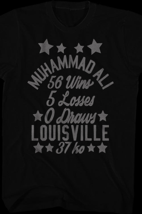 Vintage Wins And Losses Muhammad Ali T-Shirtmain product image