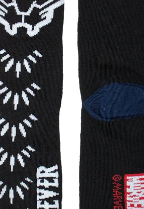 Wakanda Forever Black Panther Marvel Comics Socks
