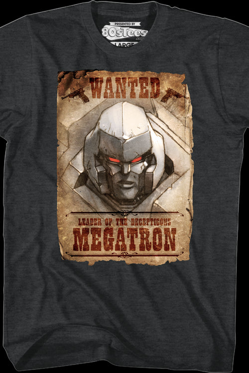 Wanted Poster Megatron Transformers T-Shirtmain product image