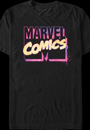 Watercolor Logo Marvel Comics T-Shirt