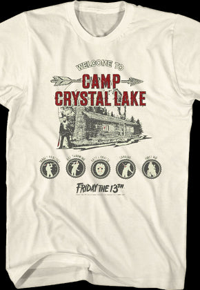 Welcome to Camp Crystal Lake Friday the 13th T-Shirt