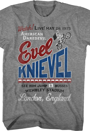 Wembley Stadium Evel Knievel T-Shirt