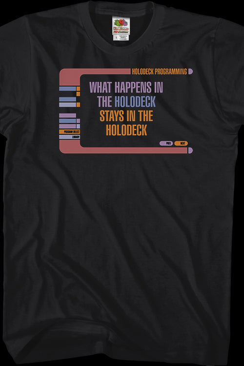 What Happens In The Holodeck Star Trek The Next Generation T-Shirtmain product image