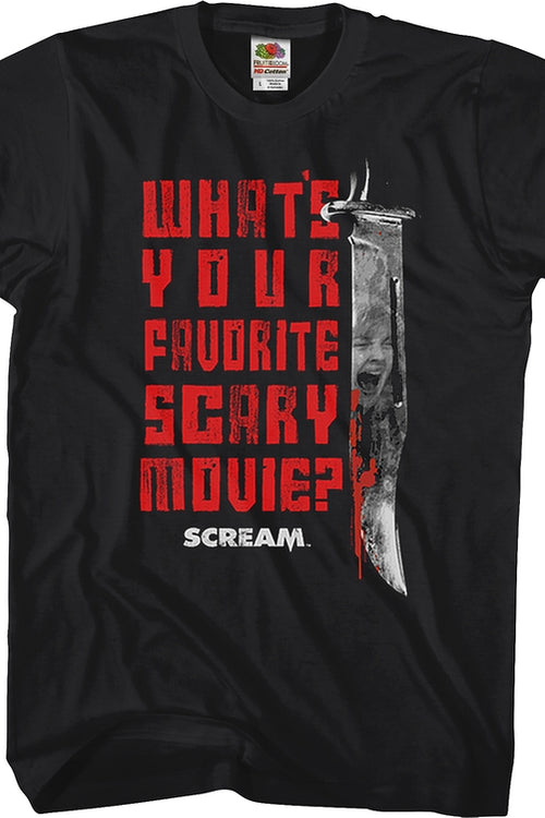 What's Your Favorite Scary Movie Scream T-Shirtmain product image