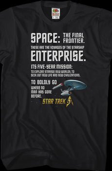 Where No Man Has Gone Before Star Trek T-Shirt