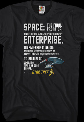 Where No Man Has Gone Before Star Trek T-Shirt