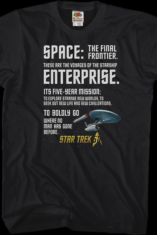 Where No Man Has Gone Before Star Trek T-Shirtmain product image