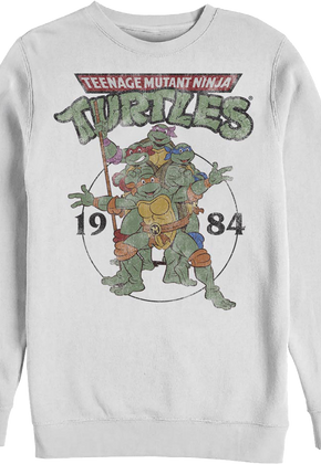 White 1984 Teenage Mutant Ninja Turtles Sweatshirt