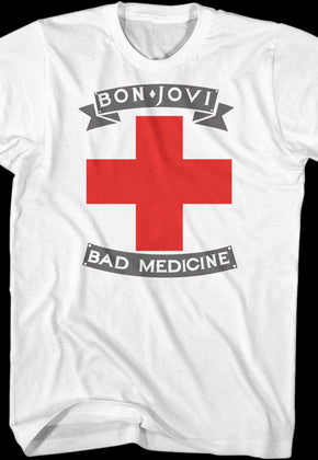 White Bad Medicine Bon Jovi T-Shirt