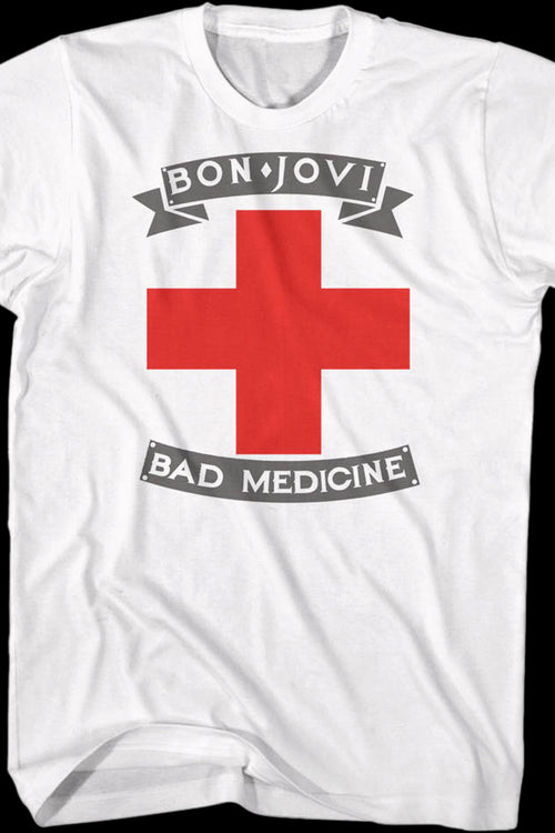 White Bad Medicine Bon Jovi T-Shirtmain product image