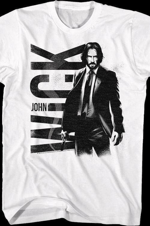 White Distressed John Wick T-Shirtmain product image