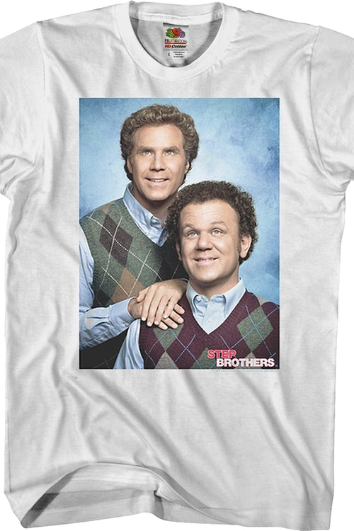 White Portrait Step Brothers T-Shirtmain product image