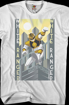 White Ranger Mighty Morphin Power Rangers T-Shirt