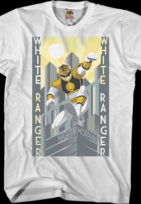 White Ranger Mighty Morphin Power Rangers T-Shirt