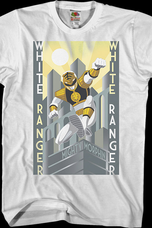 White Ranger Mighty Morphin Power Rangers T-Shirtmain product image