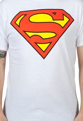 White Superman Logo Shirt