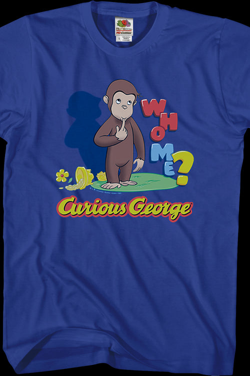 Who Me Curious George T Shirt Men s