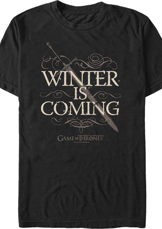 Winter Is Coming Game Of Thrones T-Shirt - main product image
