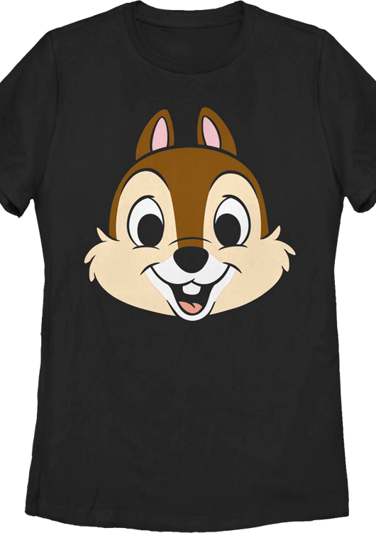 Women Black Chip's Head Chip 'n Dale Rescue Rangers Shirt - main product image