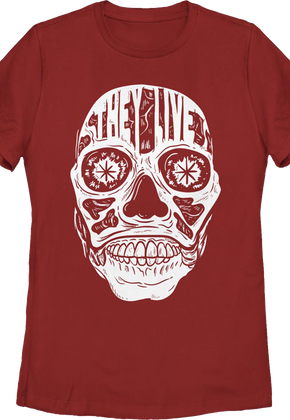 Womens Alien Face They Live Shirt