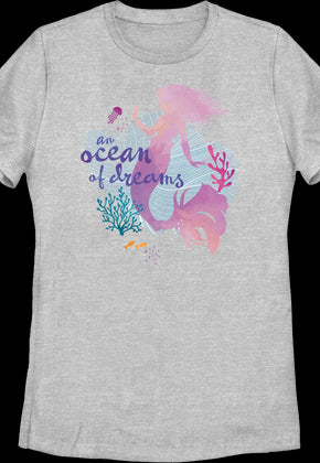 Womens An Ocean Of Dreams Little Mermaid Disney Shirt