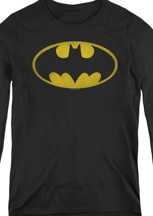 Womens Bat Symbol Batman Long Sleeve Shirt - main product image