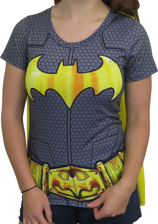 Womens DC Comics Batgirl Caped Costume Shirt - main product image