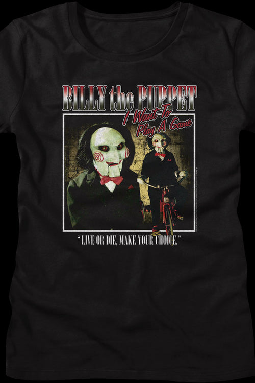 Womens Billy the Puppet Saw Shirtmain product image