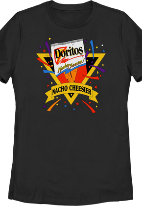 Womens Black Nacho Cheesier Celebration Doritos Shirt