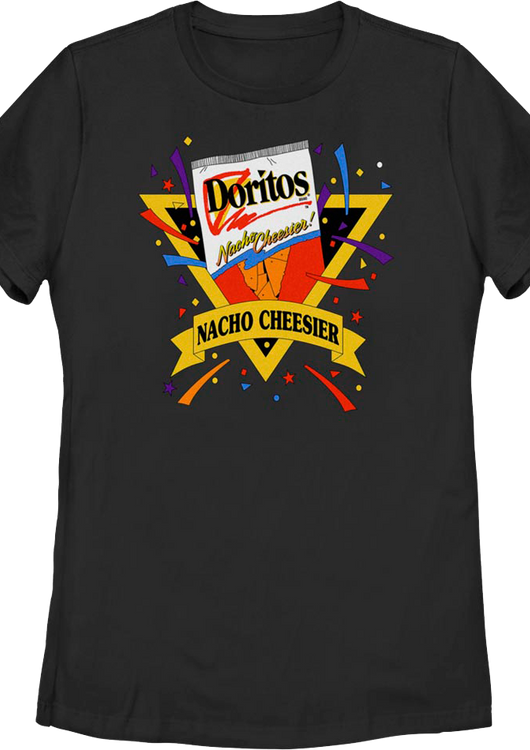 Womens Black Nacho Cheesier Celebration Doritos Shirt - main product image