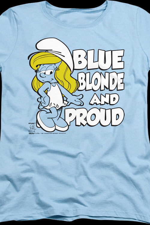 Womens Blue Blonde And Proud Smurfs Shirtmain product image