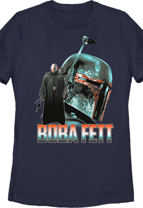 Womens Boba Fett Collage The Mandalorian Star Wars Shirt