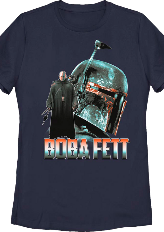 Womens Boba Fett Collage The Mandalorian Star Wars Shirt - main product image