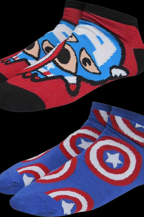 Womens Captain America Low-Cut 2-Pack Socksmain product image
