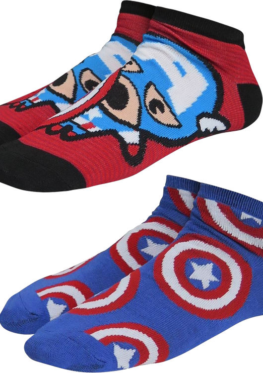 Womens Captain America Low-Cut 2-Pack Socks - main product image