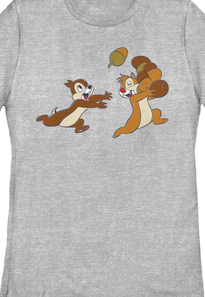 Gray Womens Catching Up Chip 'n Dale Rescue Rangers Shirt