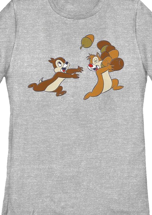 Gray Womens Catching Up Chip 'n Dale Rescue Rangers Shirt - main product image