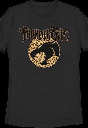 Womens Cheetah Print Logo ThunderCats Shirt