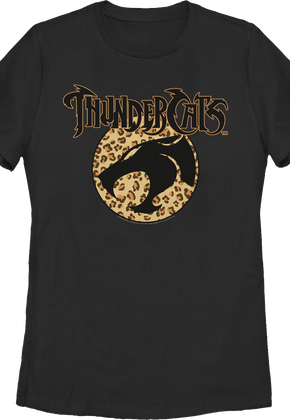Womens Cheetah Print Logo ThunderCats Shirt