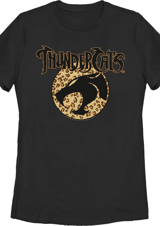 Womens Cheetah Print Logo ThunderCats Shirt - main product image