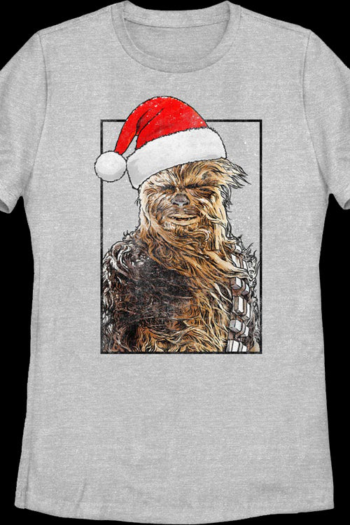 Womens Chewbacca Santa Claus Hat Star Wars Shirtmain product image