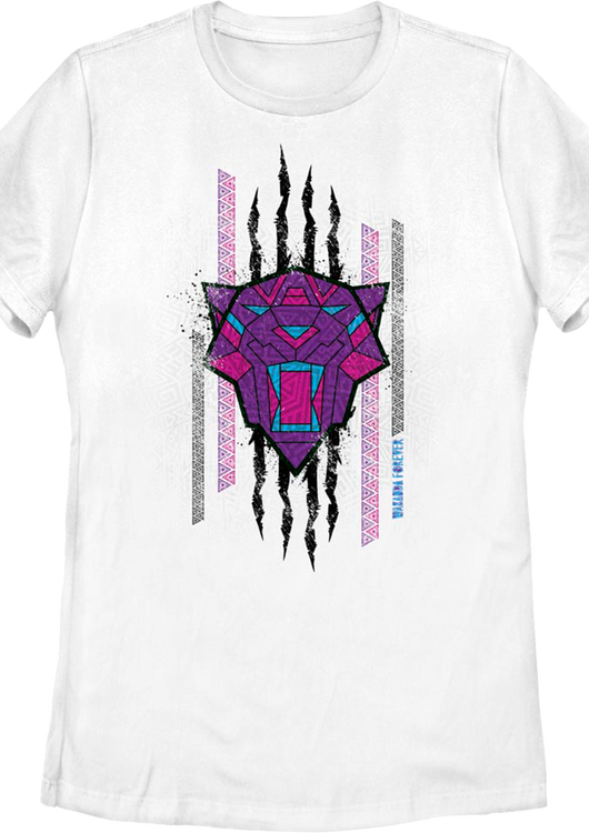 Womens Clawed Sketch Black Panther Wakanda Forever Marvel Comics Shirt - main product image