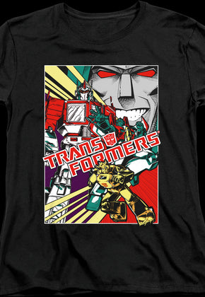 Womens Comic Poster Transformers Shirt