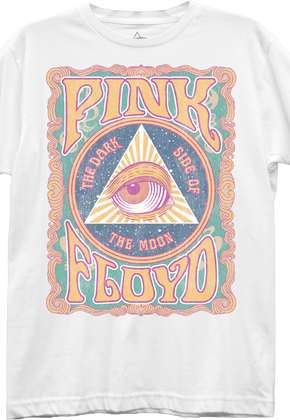 Womens Dark Side of the Moon All Seeing Eye Pink Floyd Shirt